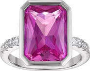 FZN Lab Created Pink Sapphire Bezel Ring