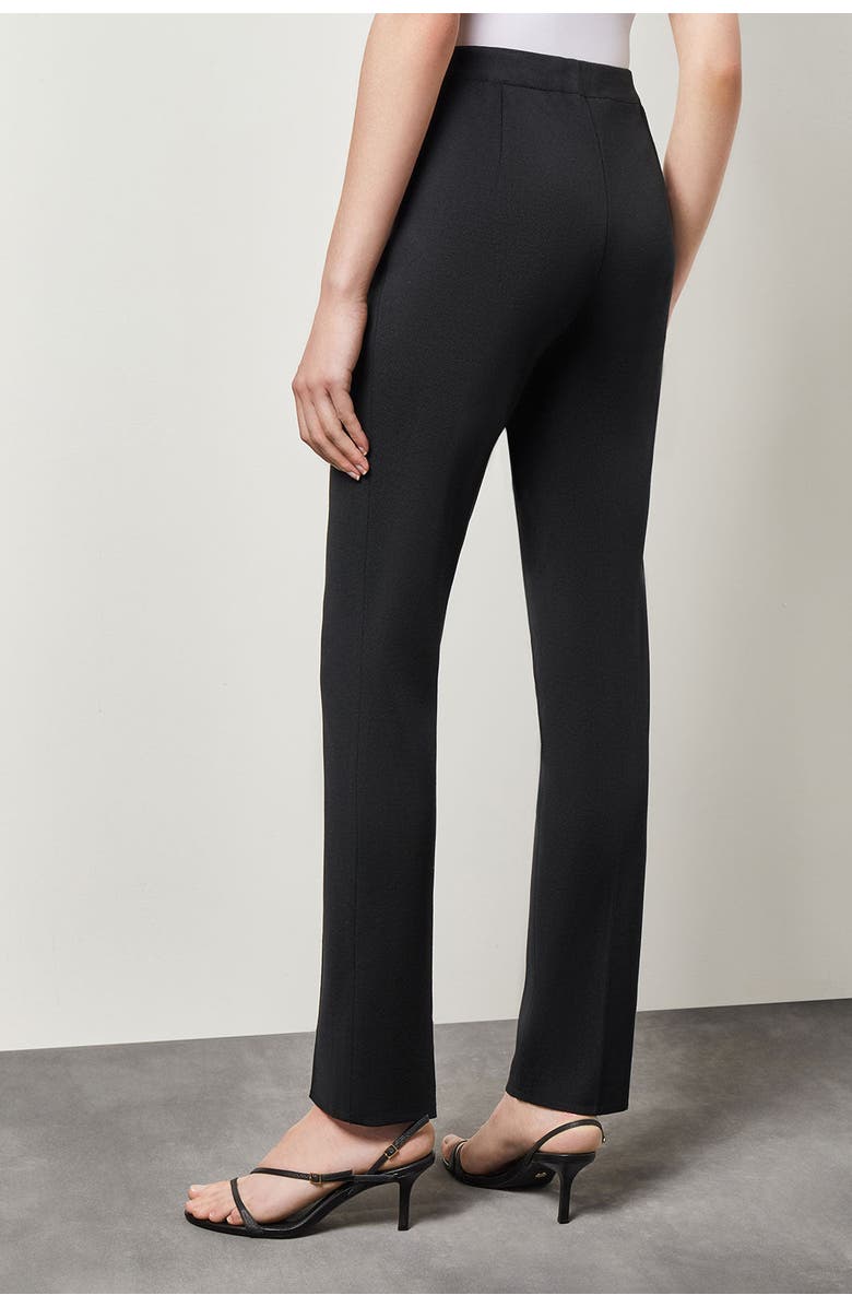 Ming Wang Knit Slim-Leg Pants, Alternate, color, Black