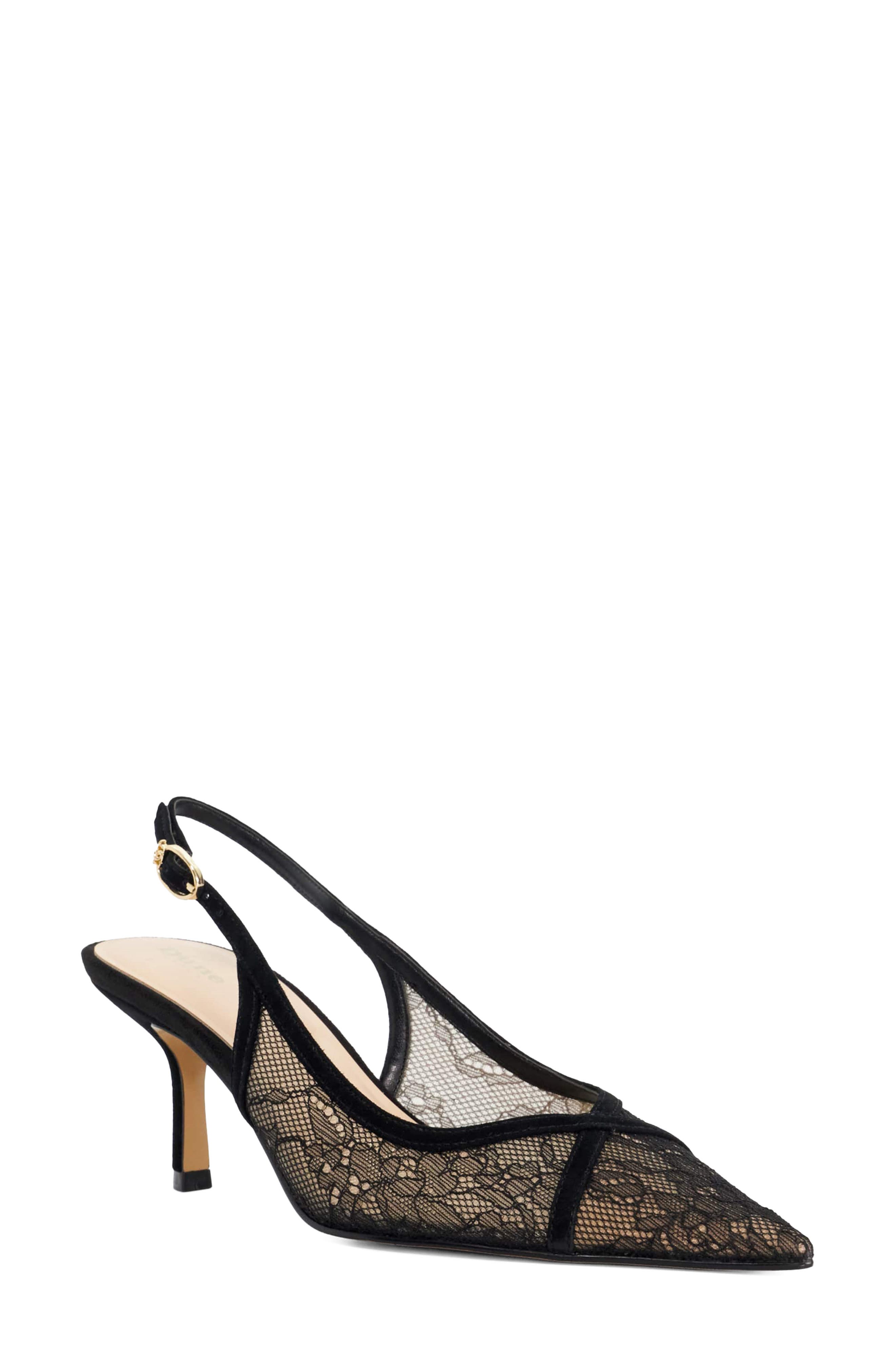 Devinity Pointed Toe Slingback Pump, Main, color, BLACK