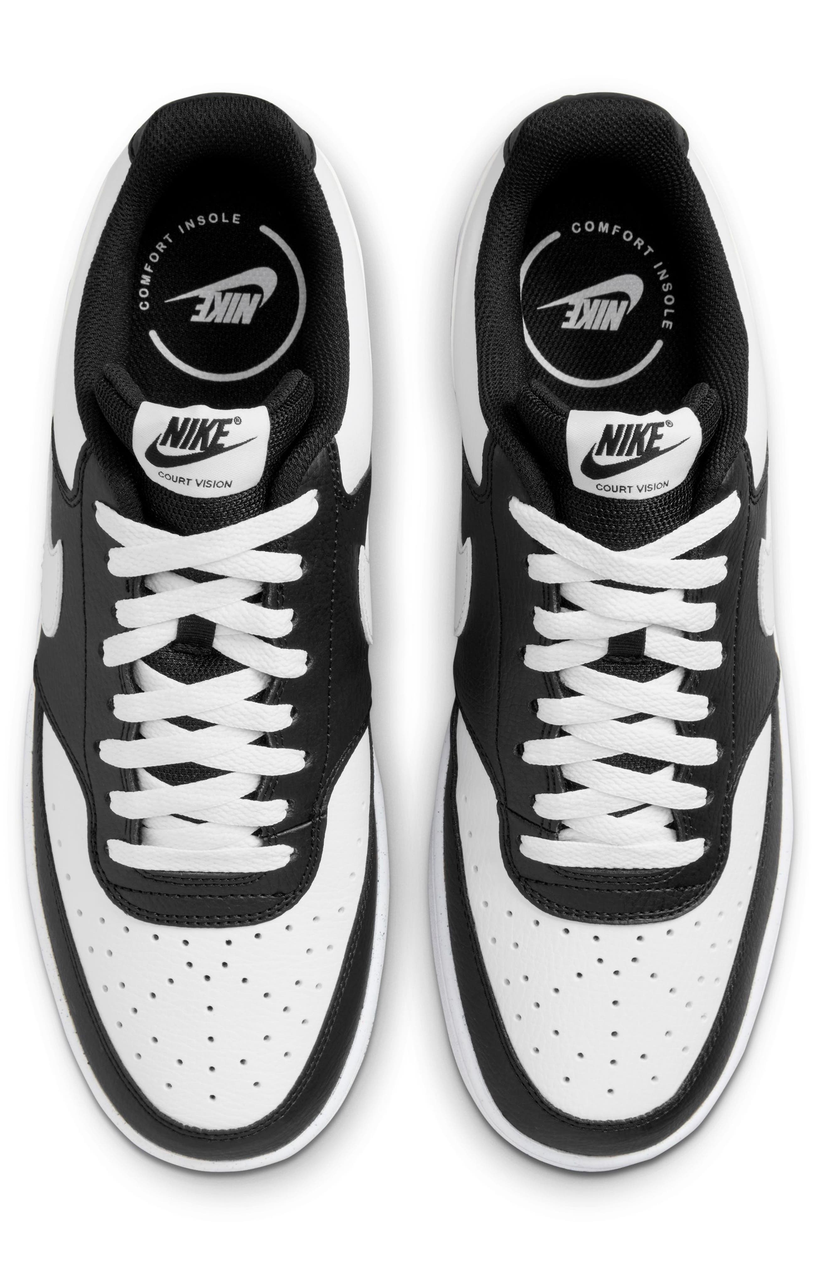Nike Court Vision Low Sneaker, Alternate, color, 001 Black/White