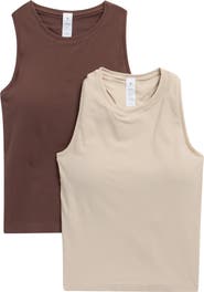 YOGALICIOUS 2-Pack Seamless Carrie Racerback Tanks