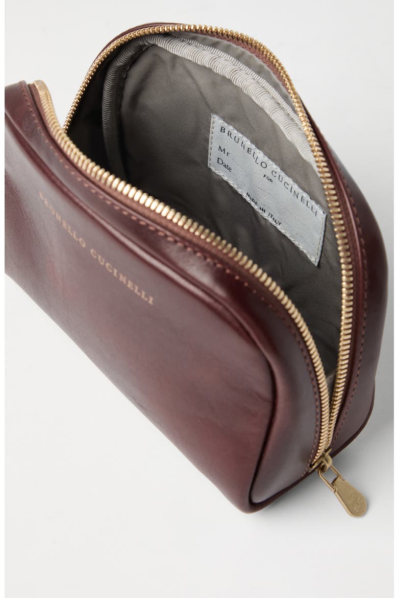 Calfskin beauty case, Alternate, color, Burgundy