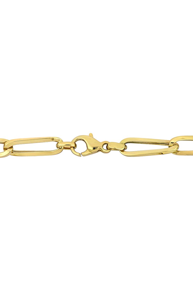 Julianna B. Diamond Heart Charm Oval Link Bracelet 14k, Alternate, color, 14K Gold
