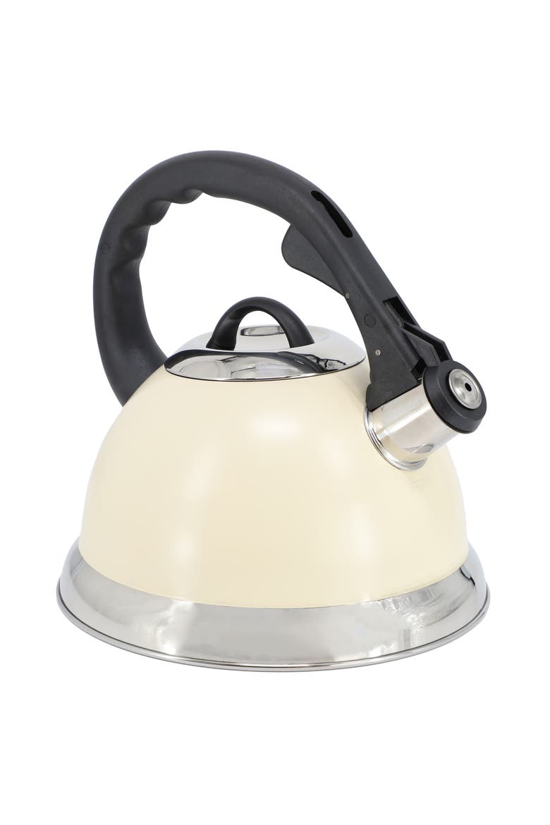 2.4 Quart Stainless Steel Whistling Tea Kettle, Main, color, White