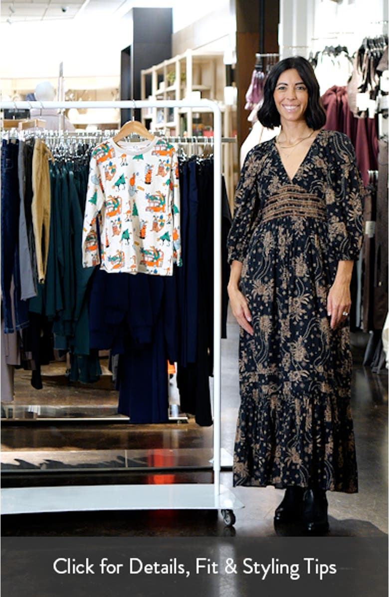 Kids' Holiday Print Long Sleeve Cotton T-Shirt, sales video thumbnail