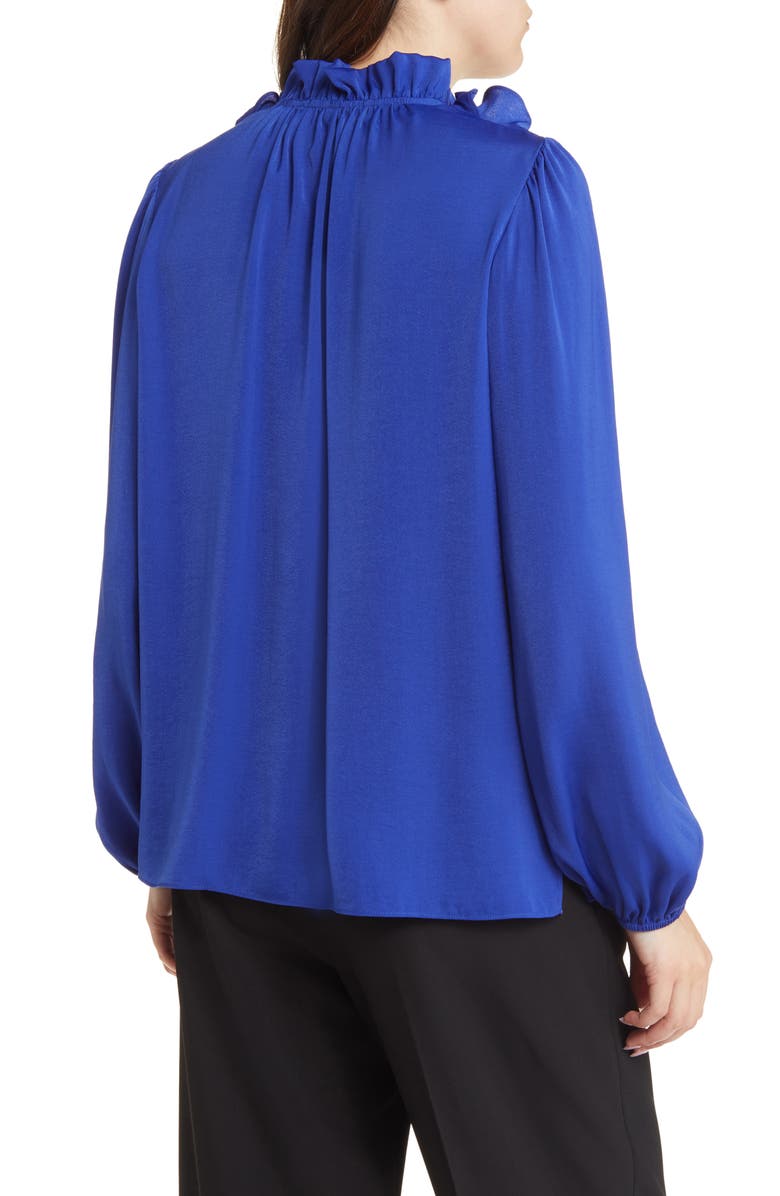 KOBI HALPERIN Gabby Long Sleeve Hammered Satin Blouse, Alternate, color, 