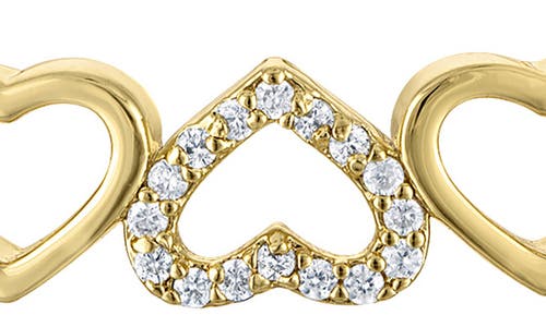 Fzn Kids' Cubic Zirconia Heart Bracelet In Gold