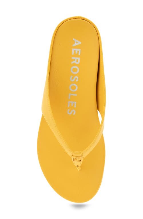 Shop Aerosoles Fisher Sandal In Yellow Freesa Faux Leather