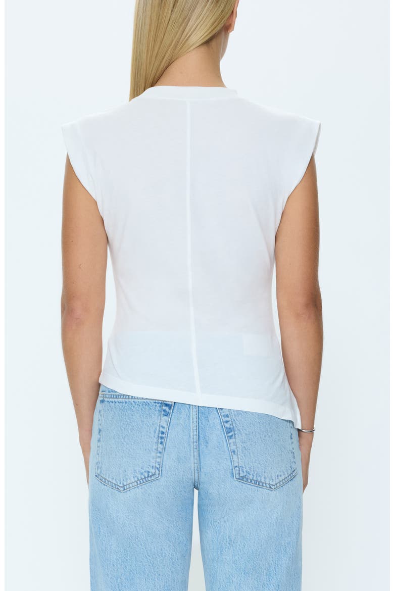 Nya Ruched Muscle T-Shirt, Alternate, color, LE BLANC