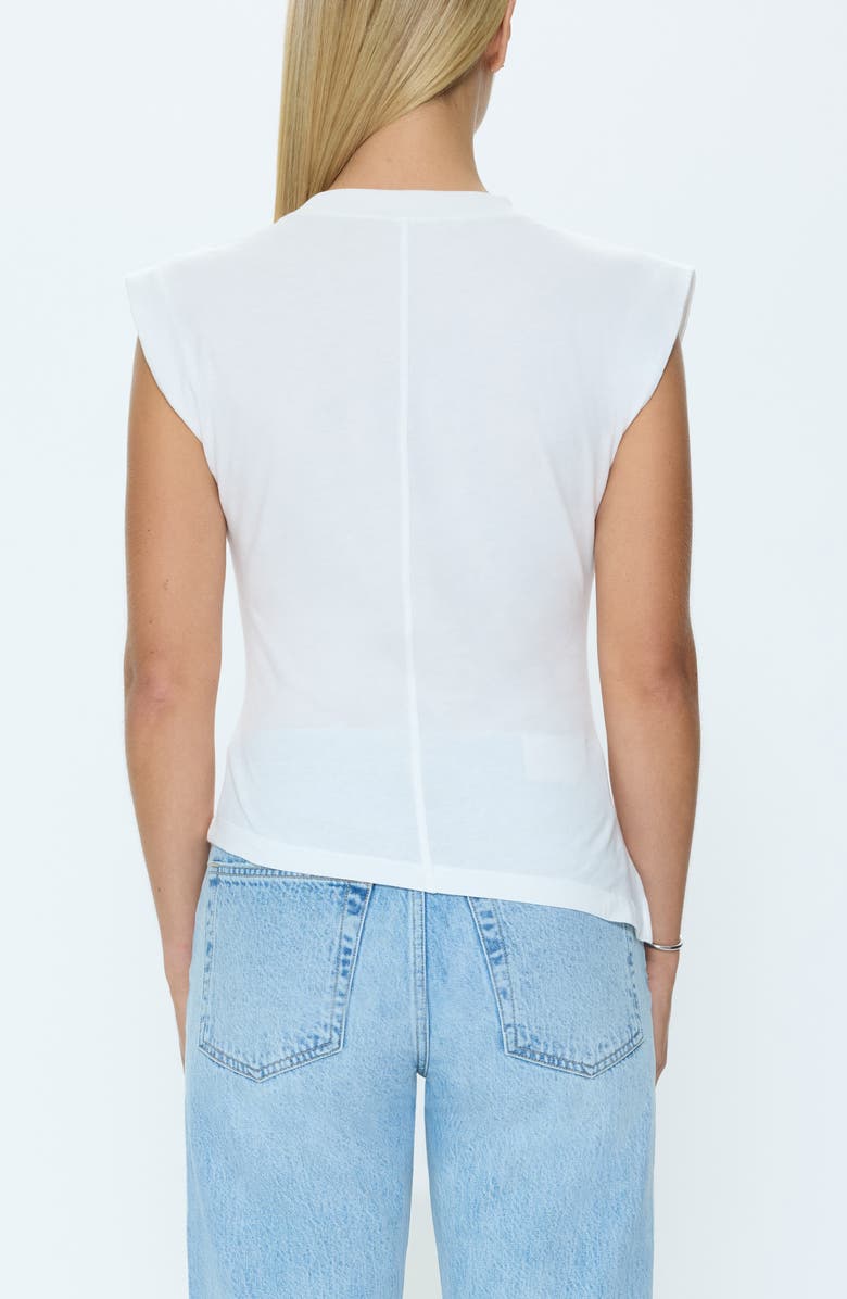 Pistola Nya Ruched Muscle T-Shirt, Alternate, color, Le Blanc