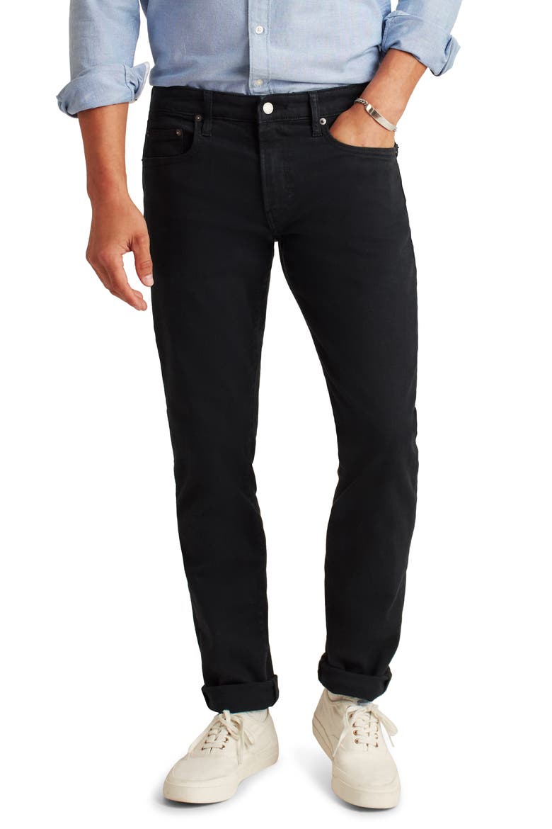 Travel Slim Fit Stretch Jeans, Main, color, JET BLACK