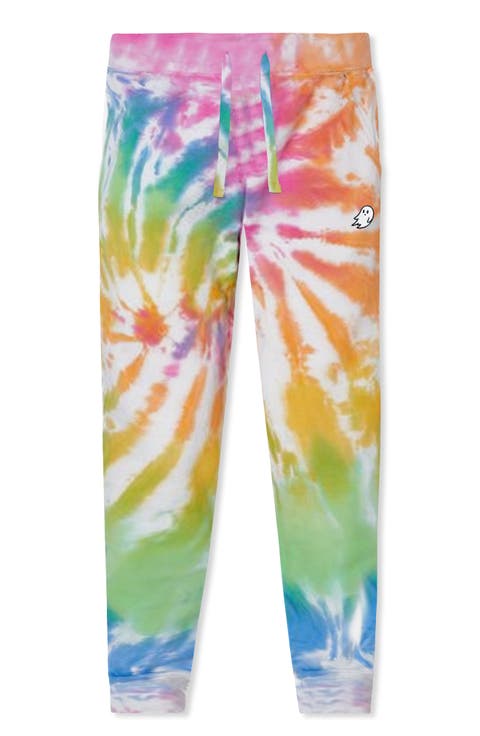Mens Ghost Tie Dye Fleece Jogger Pant
