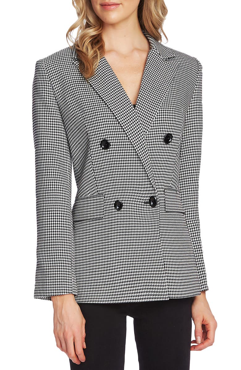 Vince Camuto Houndstooth Double Breasted Jacket, Alternate, color, 