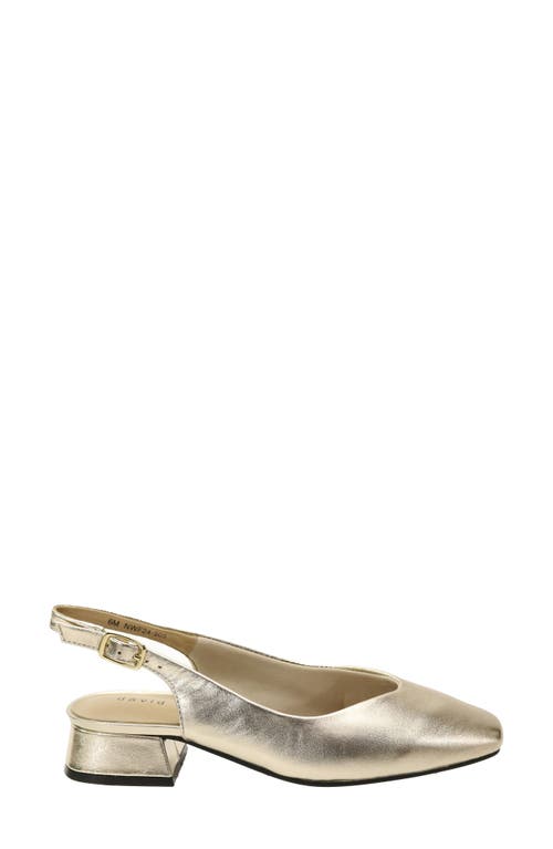 David Tate Sugar Slingback Pump In Platinum