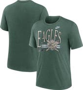 Nike Men's Nike Heather Green Philadelphia Eagles Rewind Tri-Blend T-Shirt