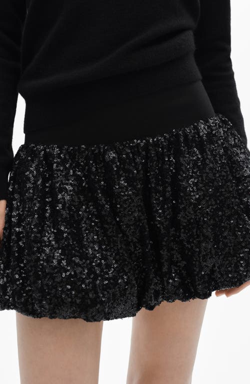 Shop Mango Xnuba Sequin Bubble Hem Miniskirt