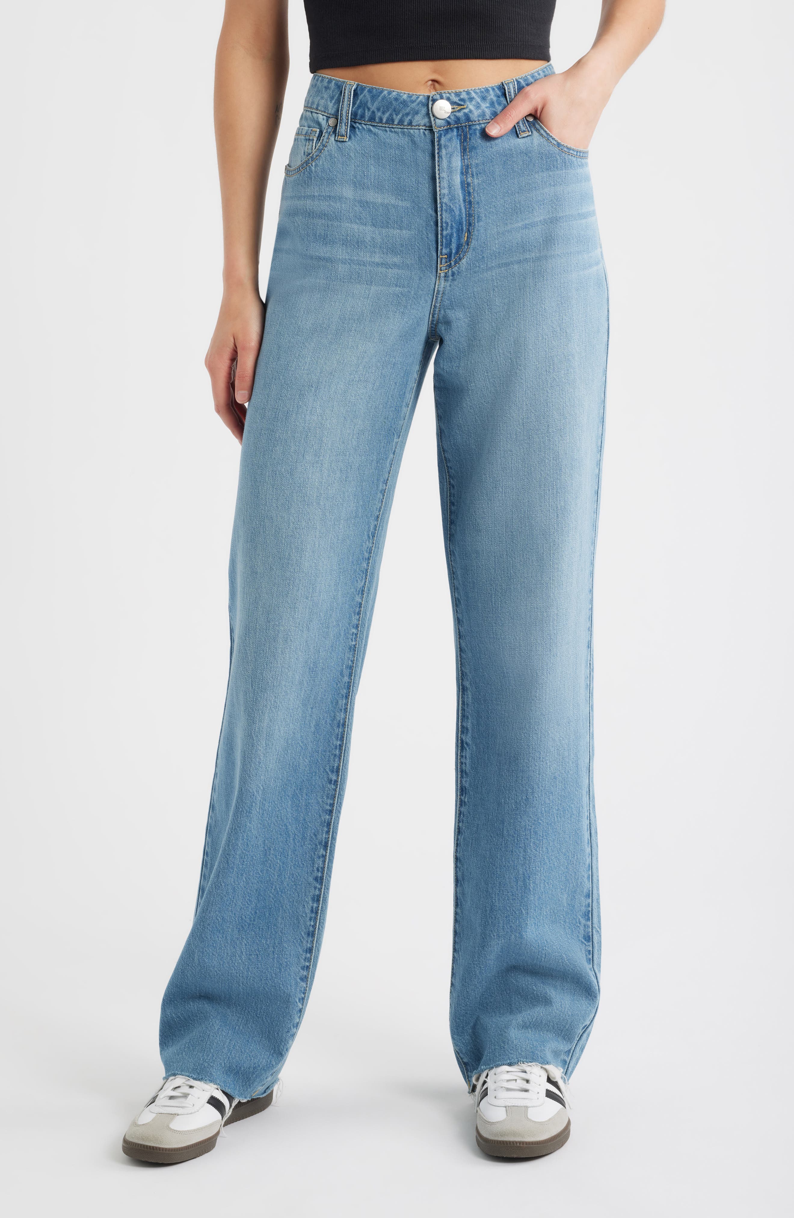 1822 Denim Baggy Straight Leg Nonstretch Jeans In Blue