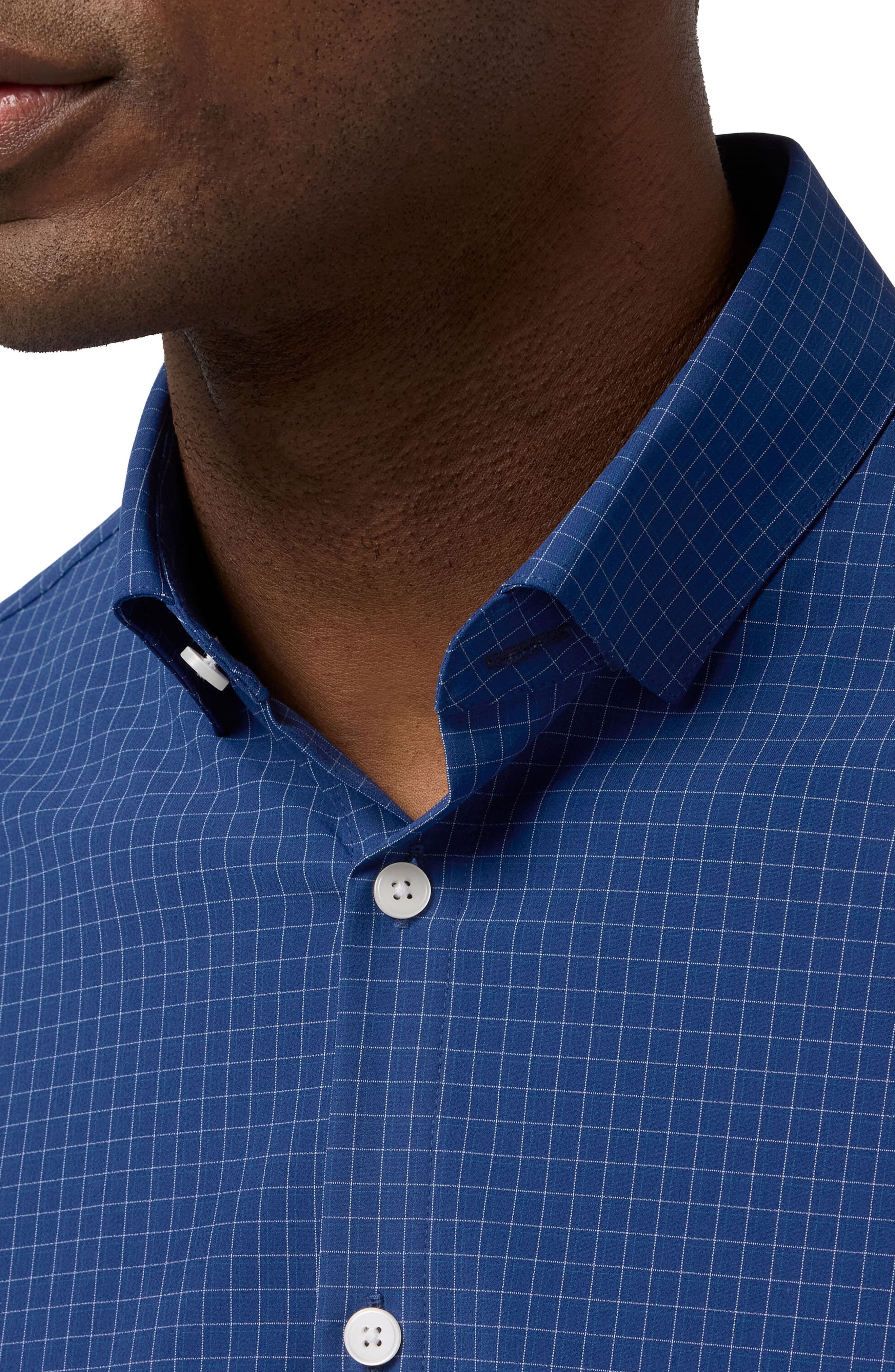 Leeward Trim Fit Midnight Navy Joel Plaid Button-Up Shirt - image 2