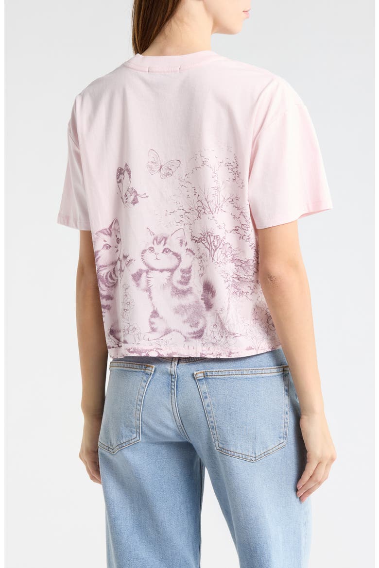 Butterfly Kittens Tee, Alternate, color, PINK