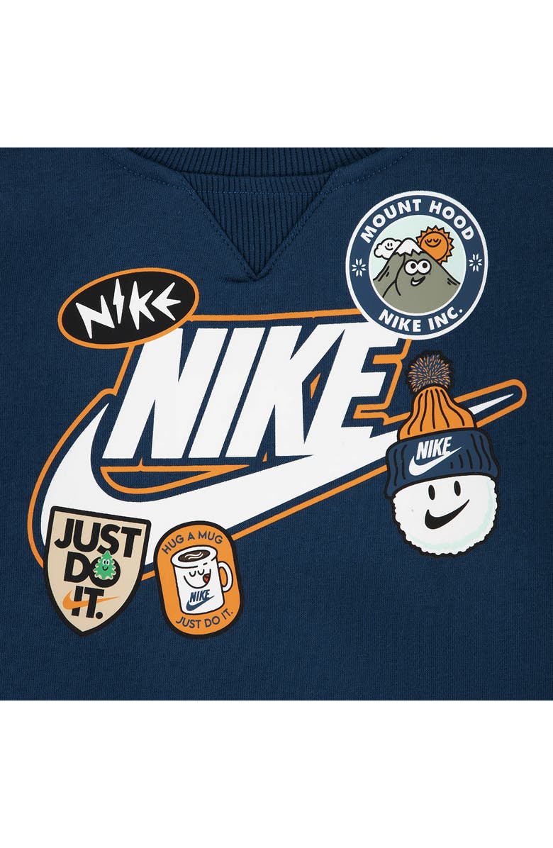 Nike Kids' Logo Sweatshirt & Joggers Set, Alternate, color, Blue Force