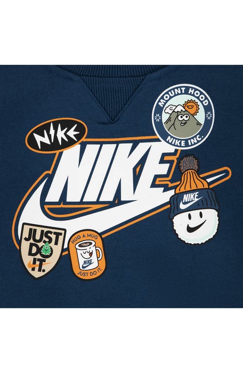 Nike Kids' Logo Sweatshirt & Joggers Set In Blue