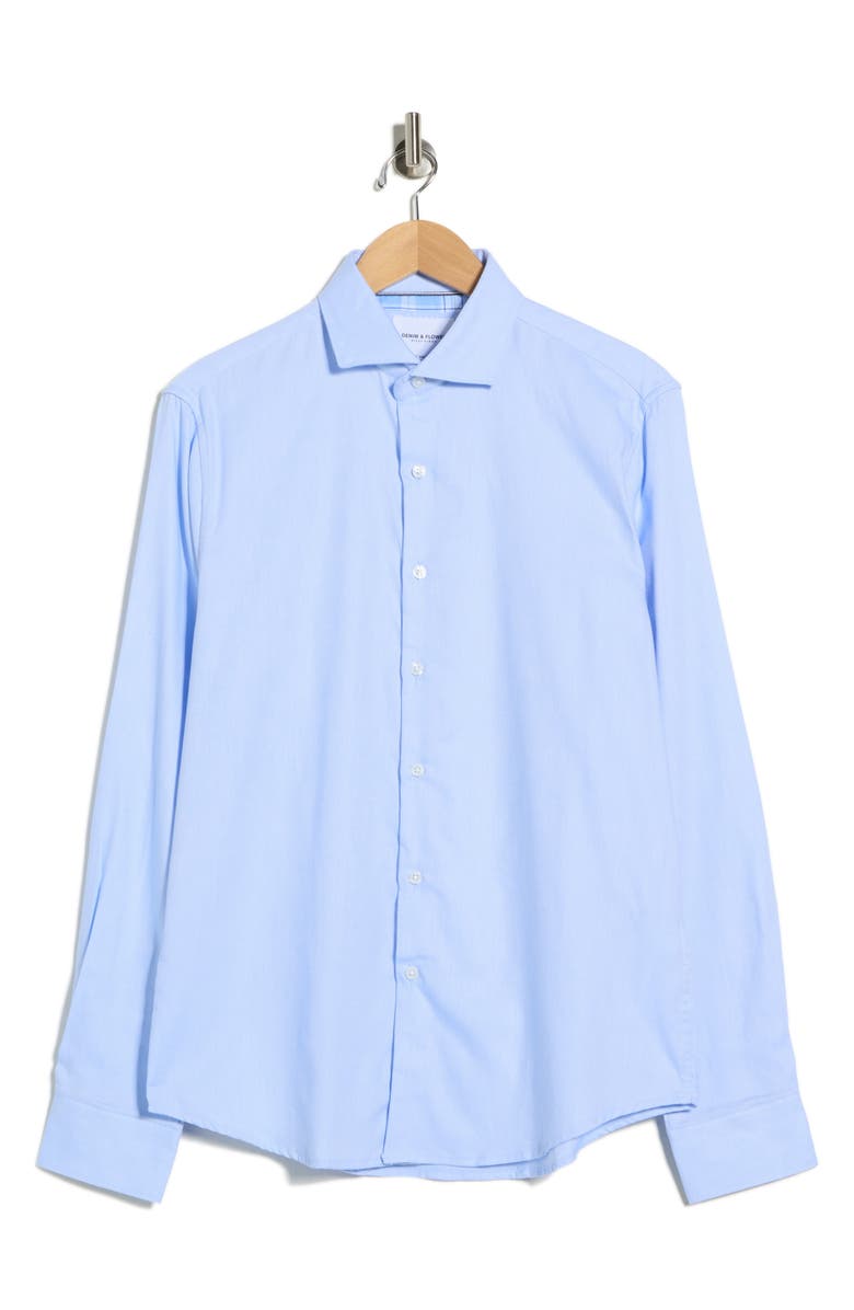 DENIM AND FLOWER Solid Oxford Button-Up Shirt, Alternate, color, Light Sky Blue