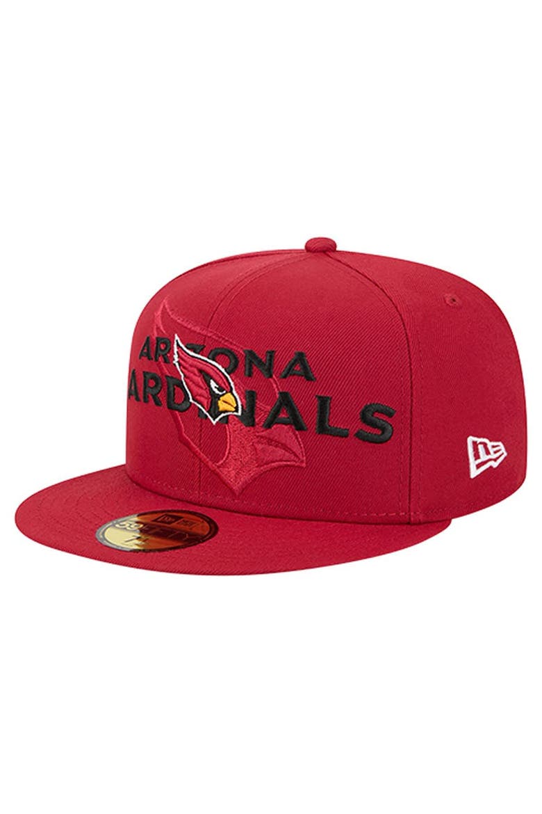 Men's New Era  Cardinal Arizona Cardinals Overlap Wordmark 59FIFTY Fitted Hat, Main, color, Cardinal