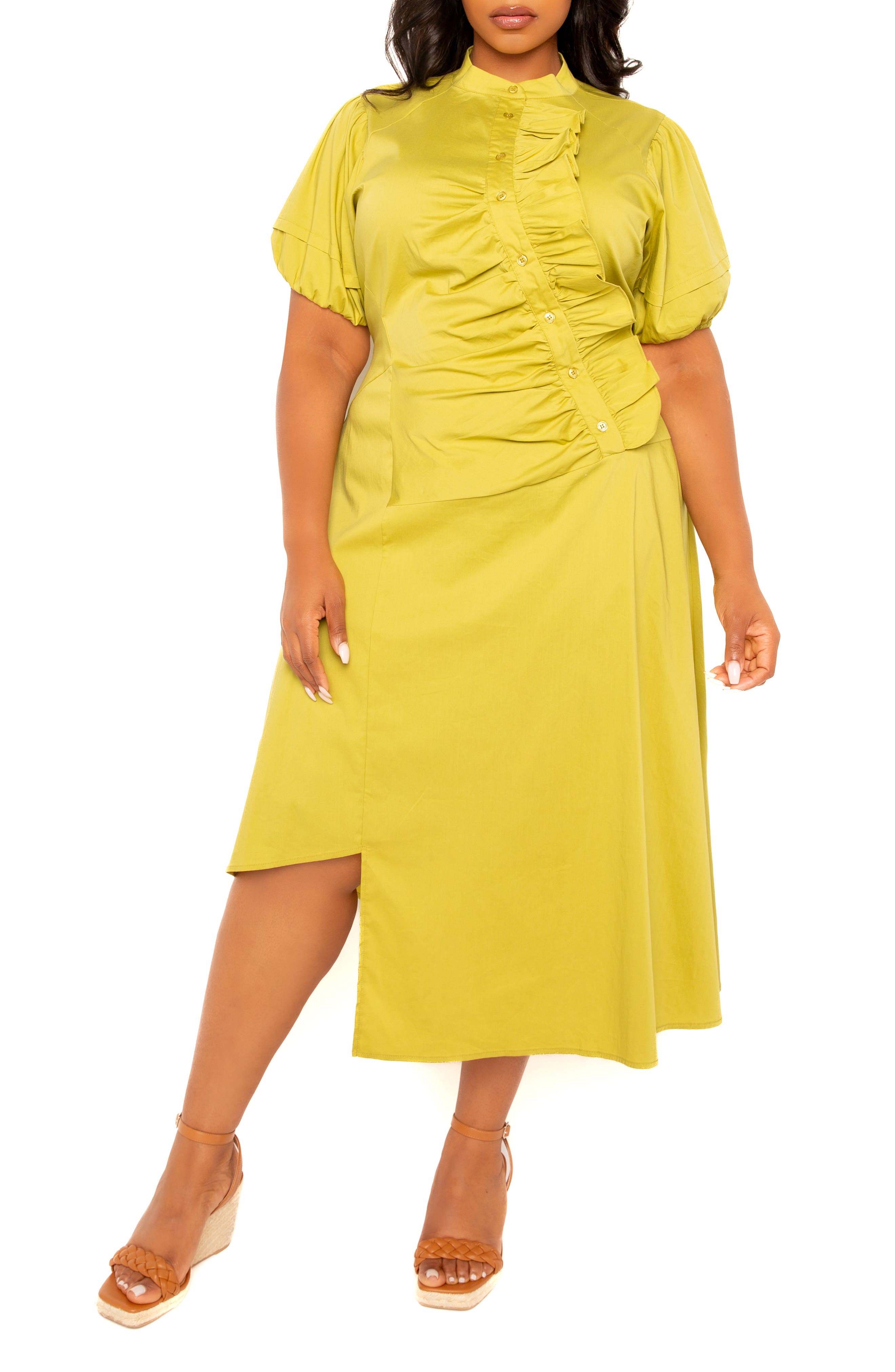 Asymmetric Ruffle Dress - image 3