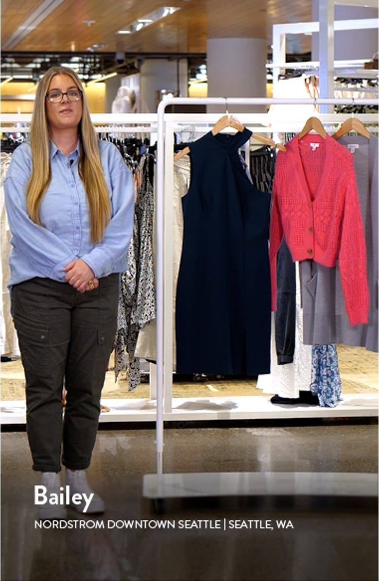 Echo One-Shoulder Crepe Dress, sales video thumbnail