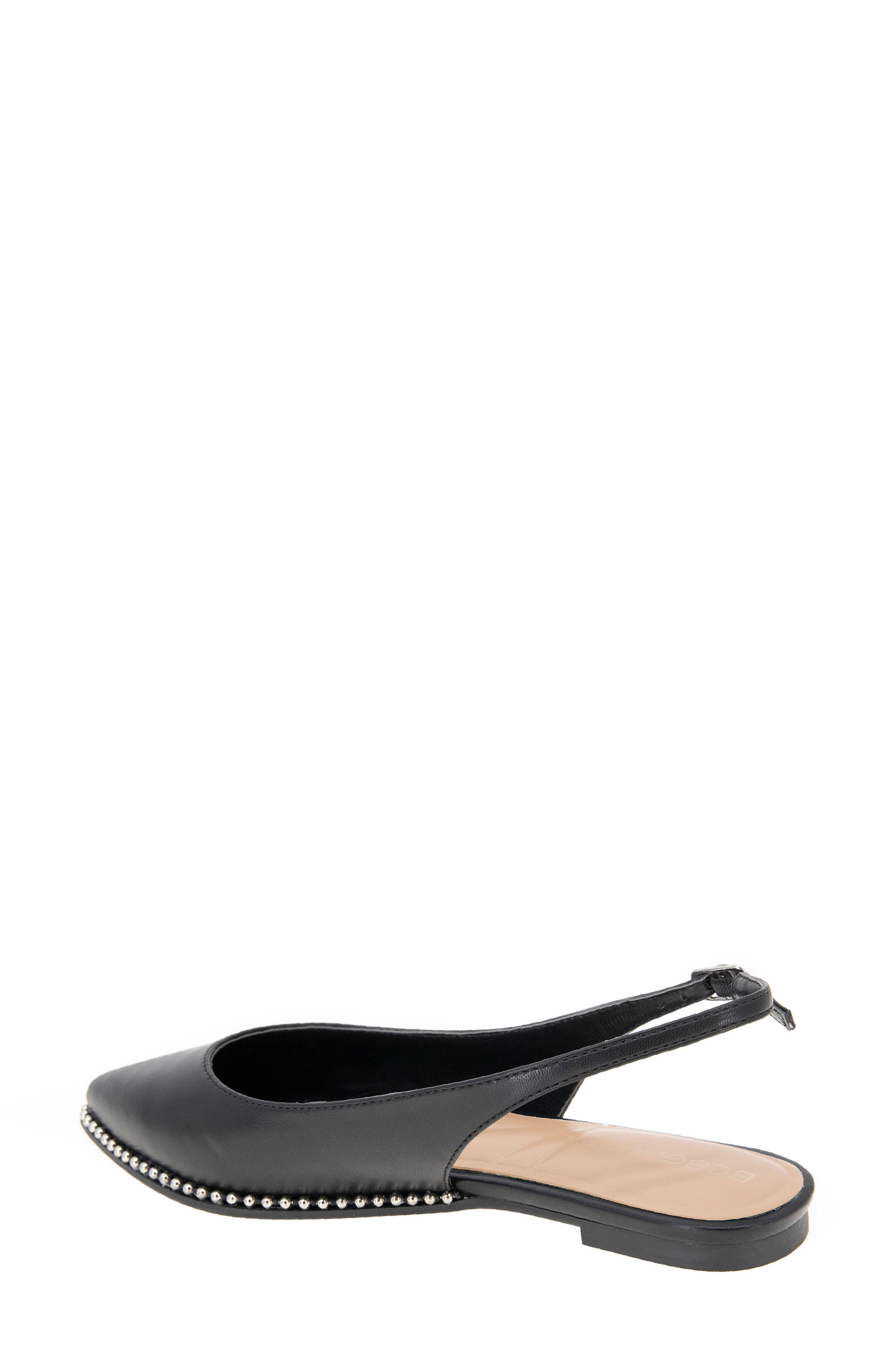 BCBGeneration Valerie Slingback Pointed Toe Flat, Alternate, color, Black