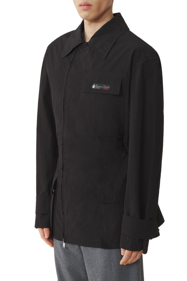 Short Parka In Technical Cotton, Alternate, color, Black