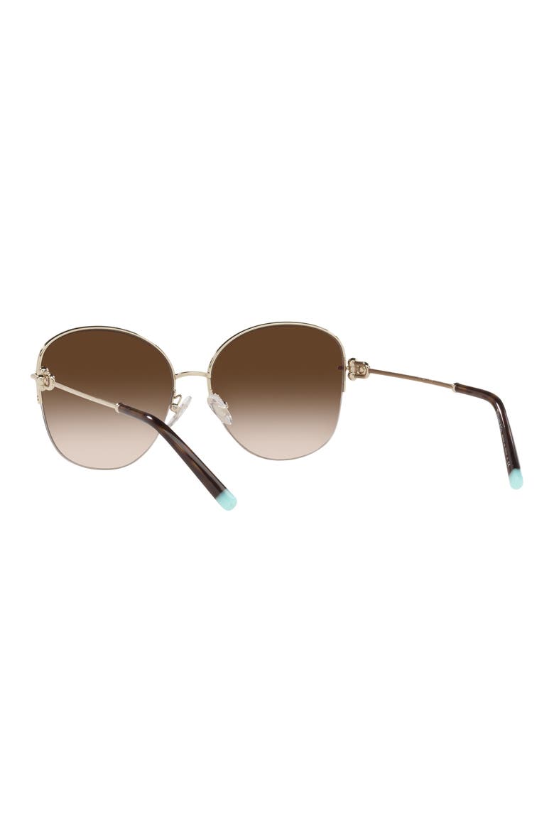 58mm Gradient Pillow Sunglasses, Alternate, color, PALE GOLD