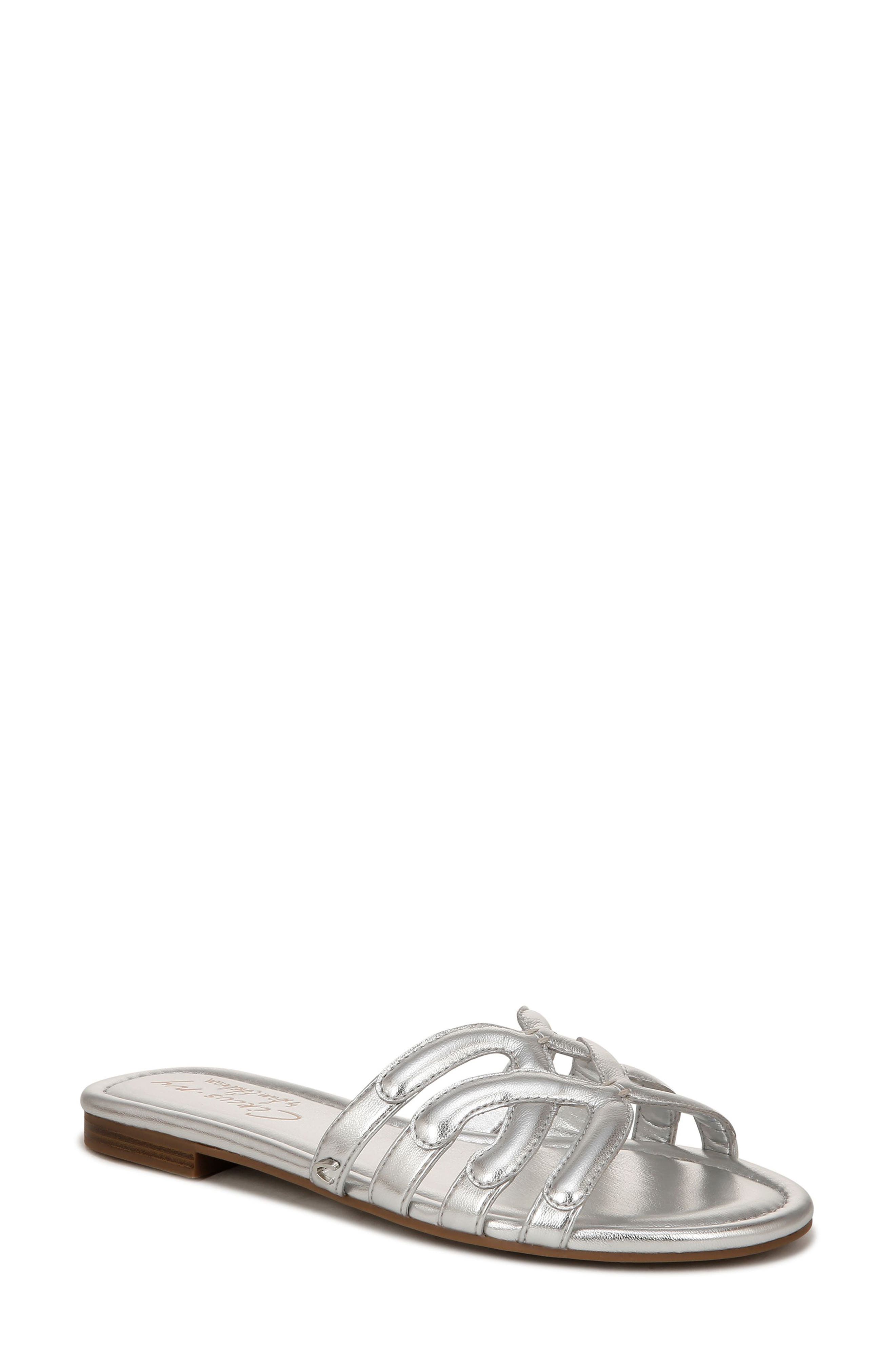 Cat Slide Sandal, Main, color, SOFT SILVER