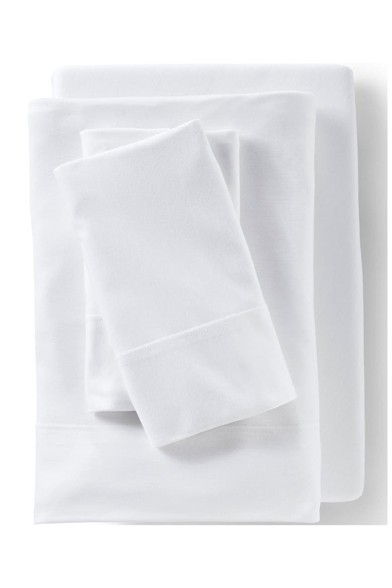 Lightweight Stretch Modal Jersey Heathered Bed Sheet Set, Main, color, White