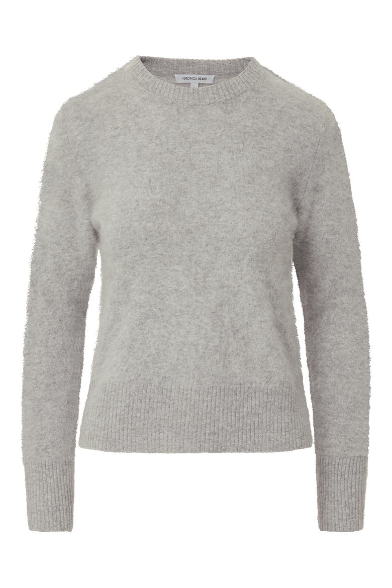 Pippen Brushed Cashmere Crewneck Sweater, Alternate, color, HEATHER GREY