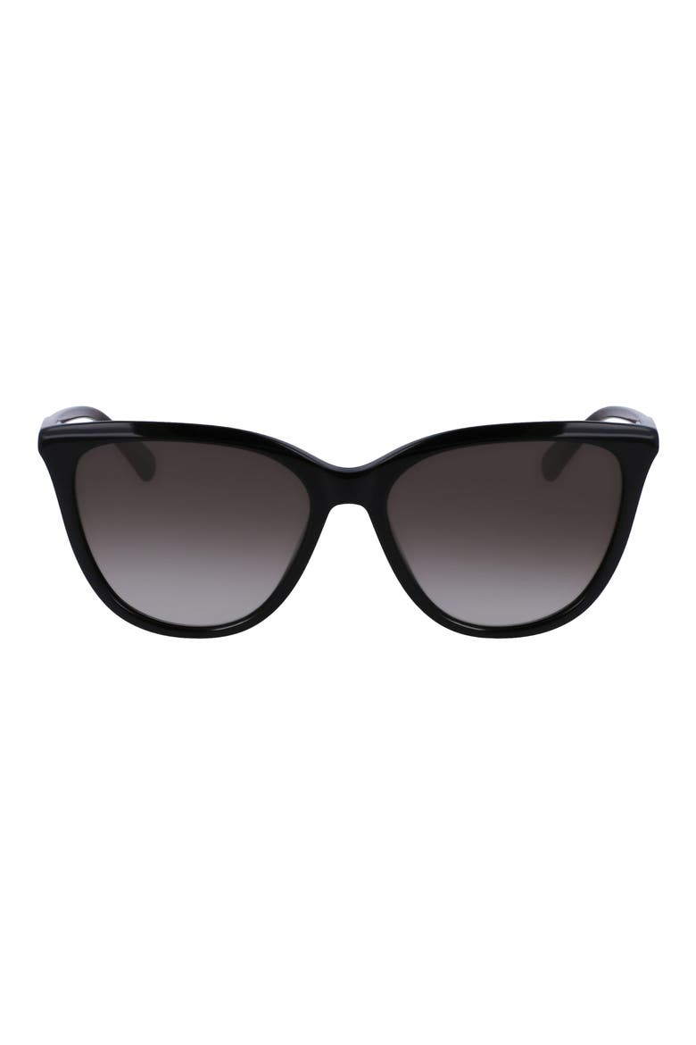 Le Pliage 56mm Gradient Tea Cup Sunglasses, Main, color, BLACK