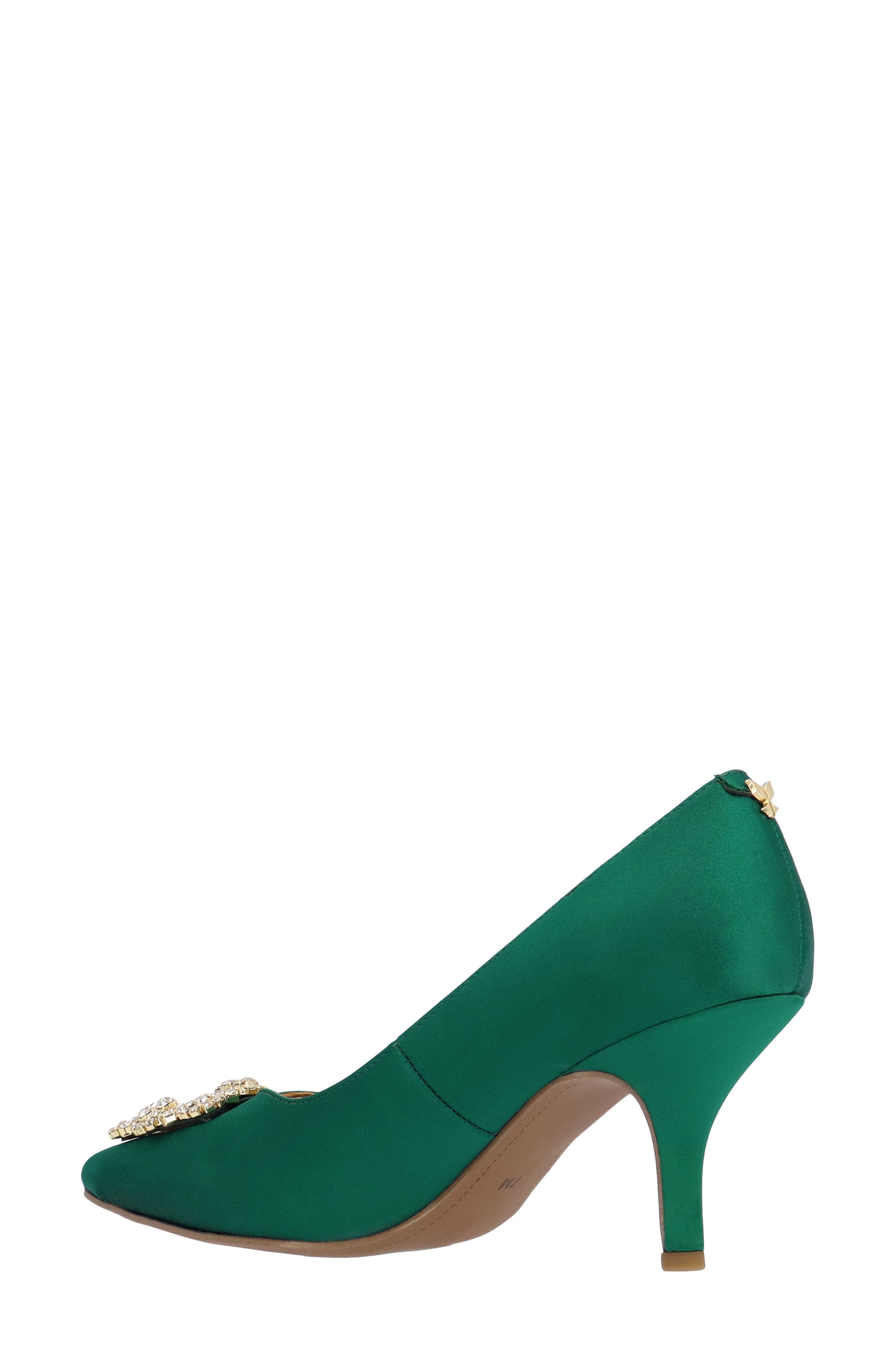 Ezara Pointed Toe Pump, Alternate, color, EMERALD