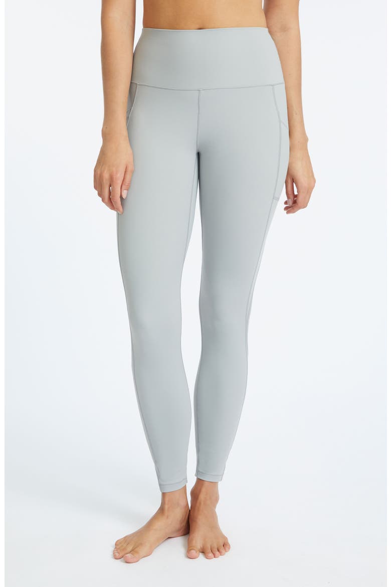High Waist Side Pocket Leggings, Main, color, STONE