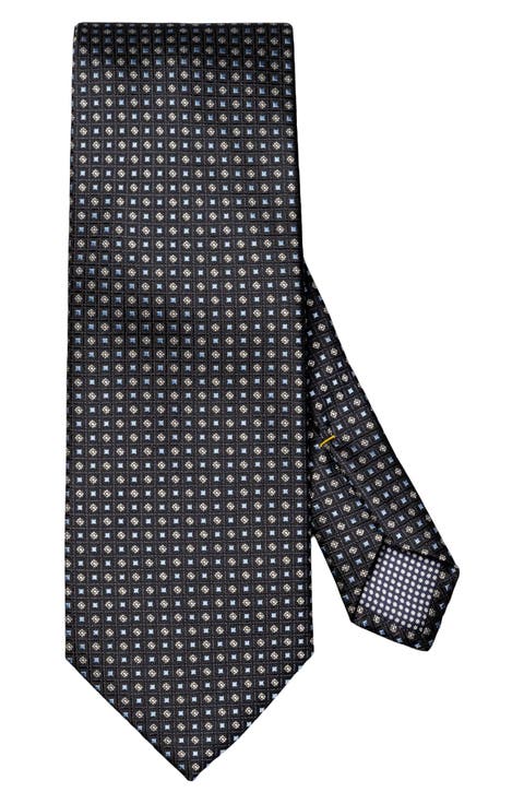 Micro Geometric Silk Tie