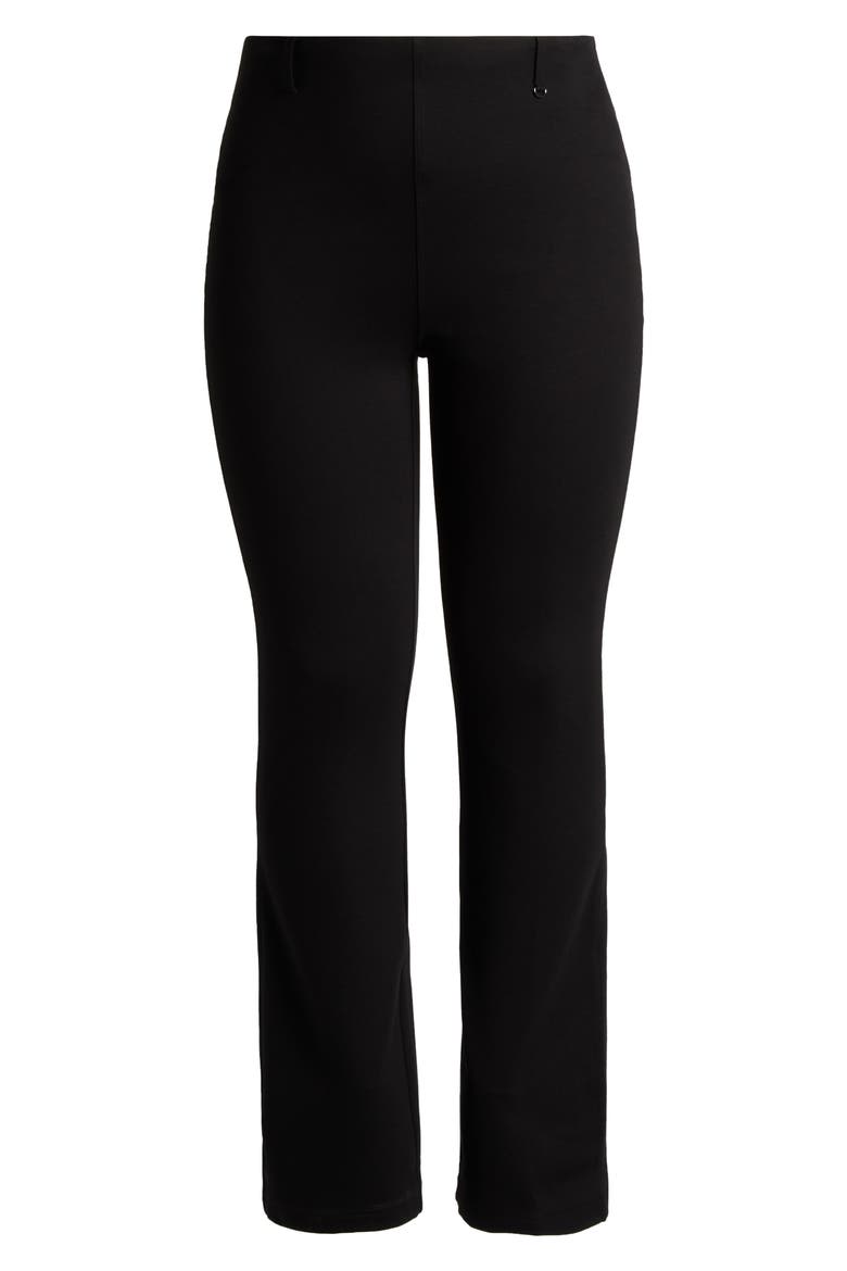 Ponte Baby Bootcut Pants, Alternate, color, BLACK