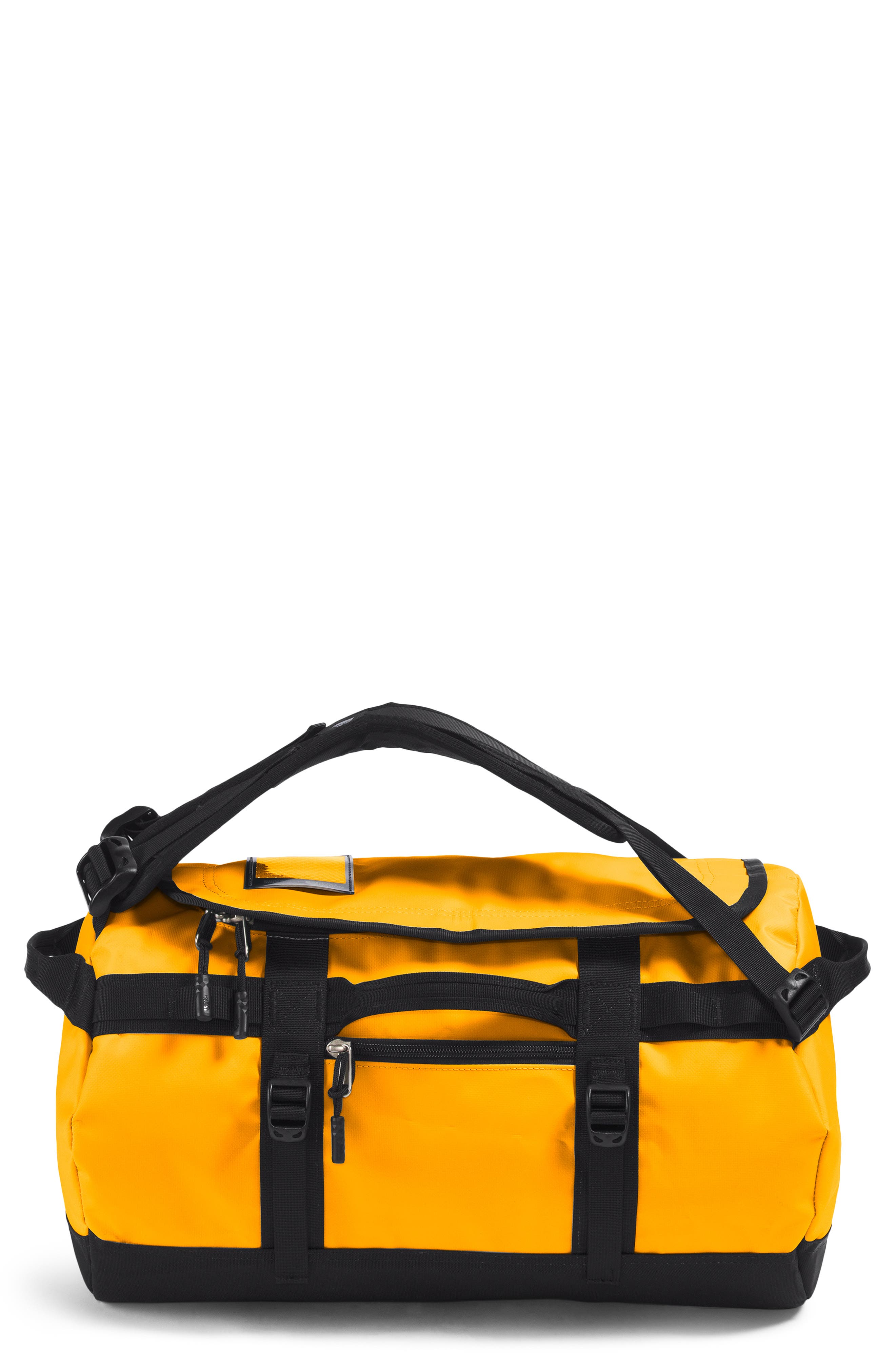 Base Camp Extra Small Duffle Bag, Main, color, SUMMIT GOLD/ TNF BLACK-NPF