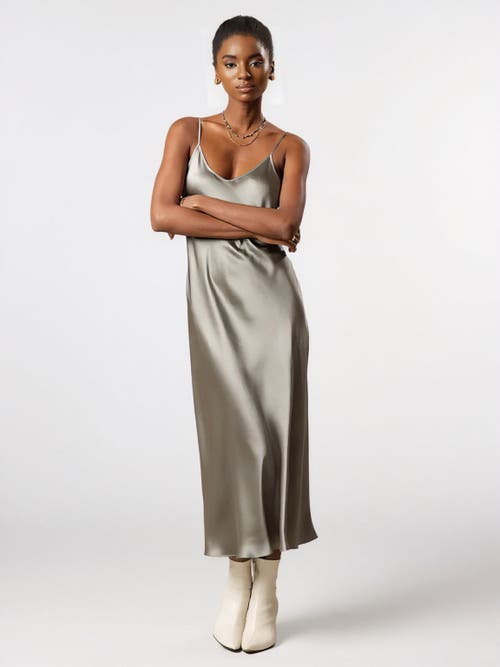 Silksilky Mulberry Silk Spaghetti Strap Long Nightgown