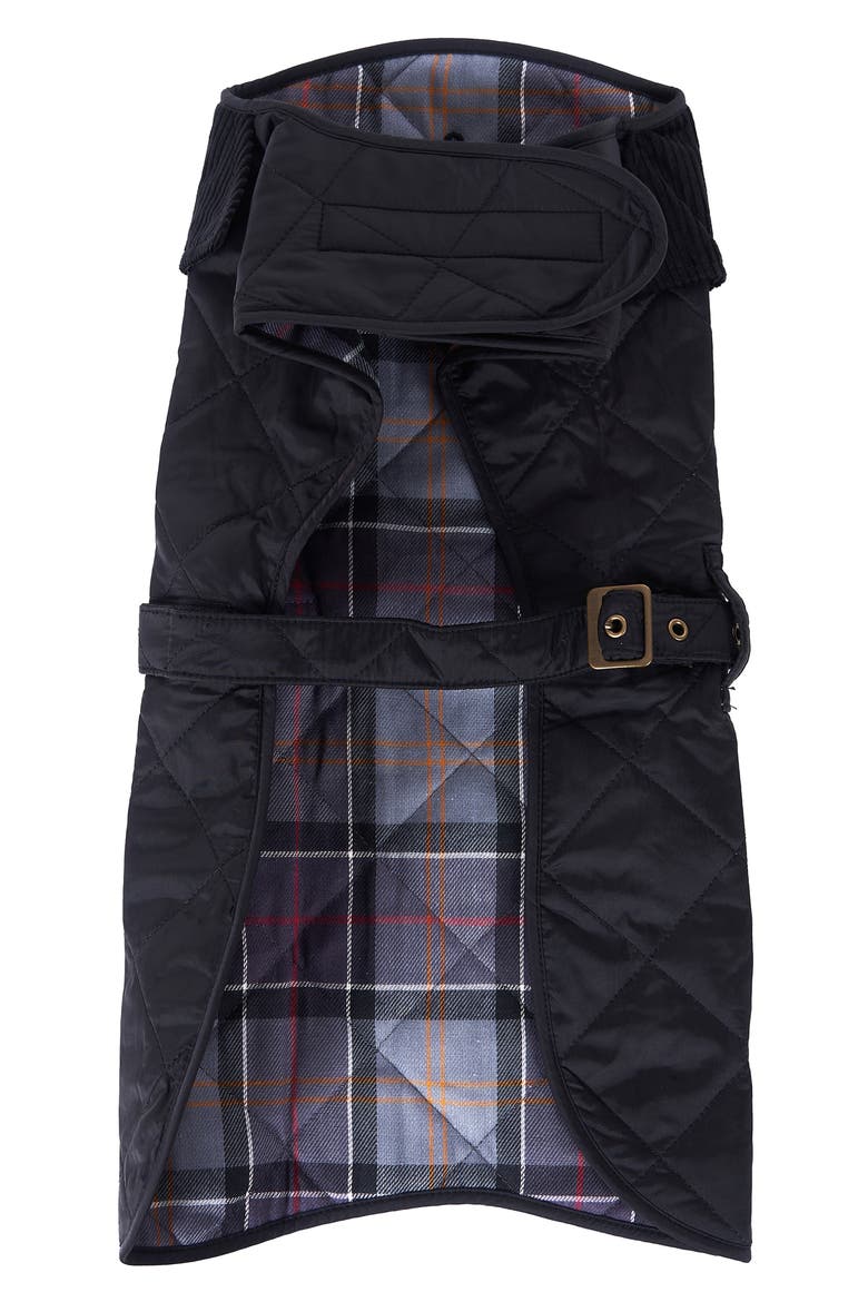 Quilted Dog Coat, Alternate, color, BLACK