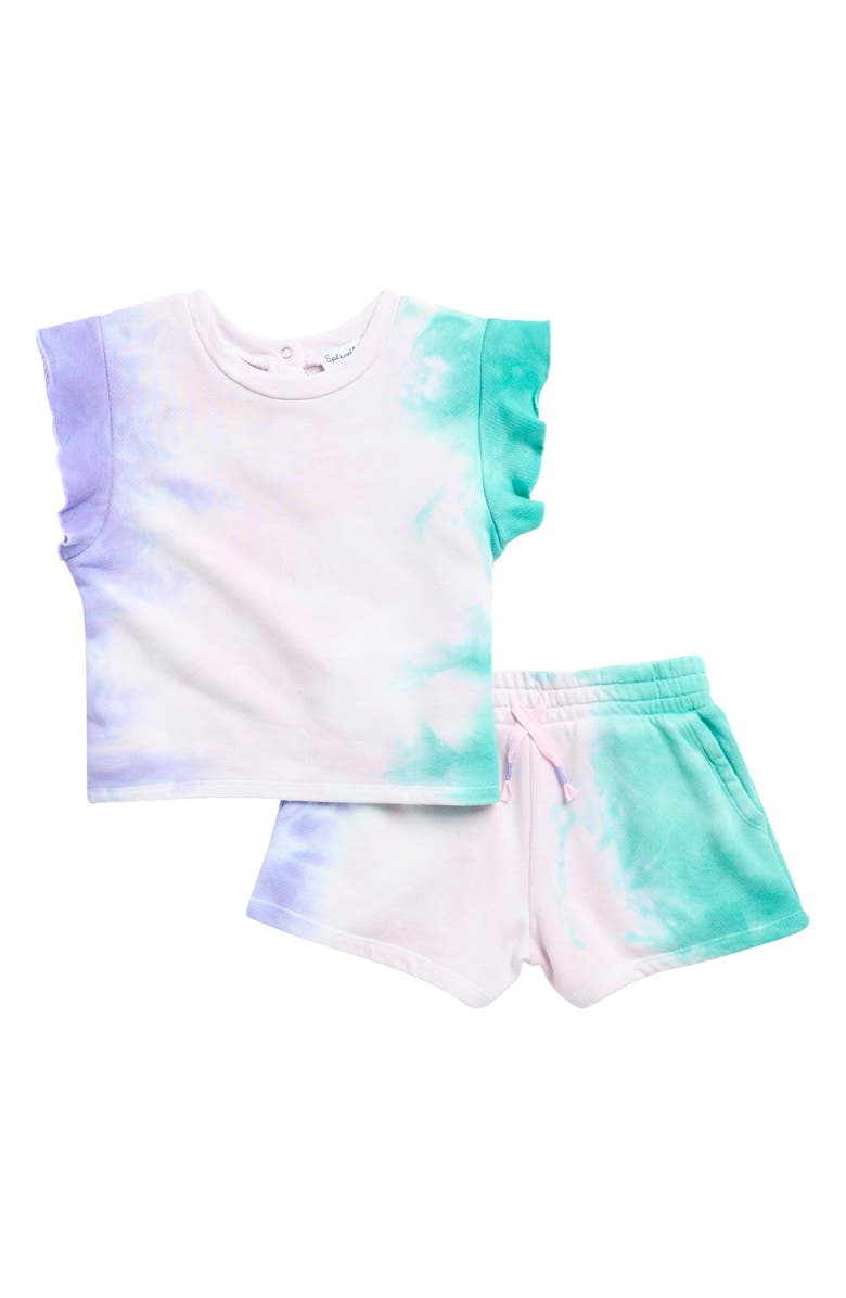 Splendid Kids' Snowcone Tie Dye Top & Shorts Set, Main, color, Tie Dye Multi