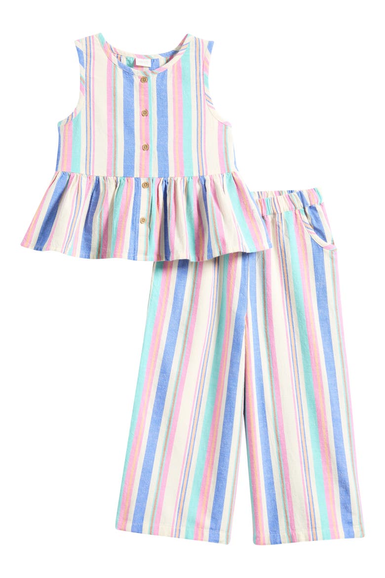 Kids' Rainbow Stride Top & Pants Set, Main, color, BLUE