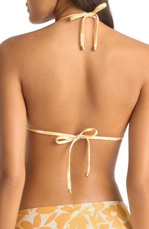Vitamin A ® Gia Triangle Bikini Top In Yellow