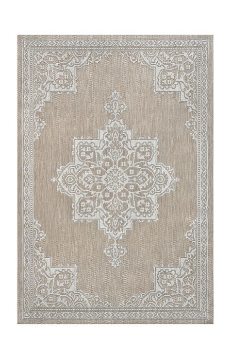 Arden Vintage Casual Medallion Indoor/Outdoor Area Rug