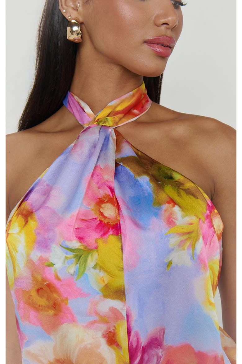 Twist Mini Dress, Alternate, color, Brushed Blooms
