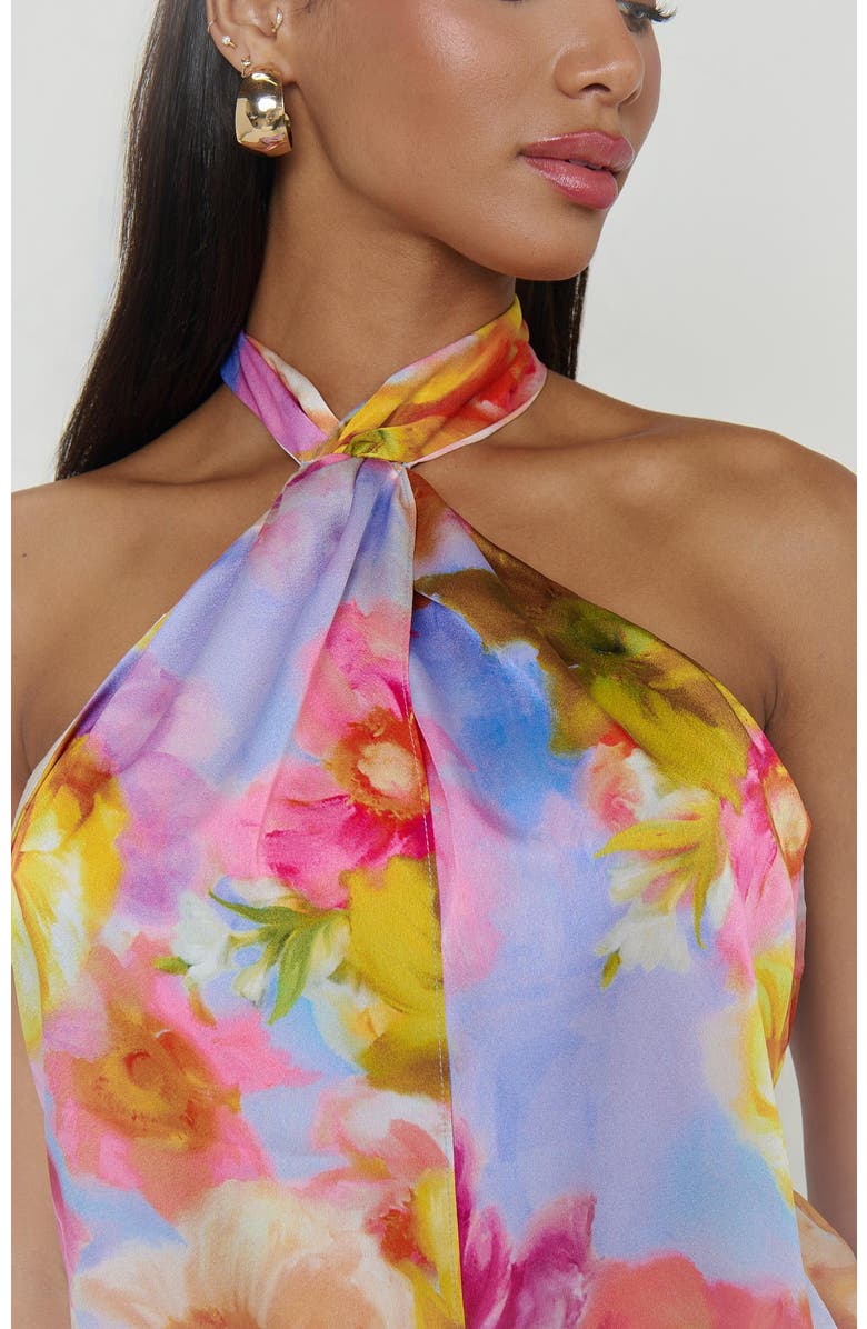 Show Me Your Mumu Twist Mini Dress, Alternate, color, Brushed Blooms