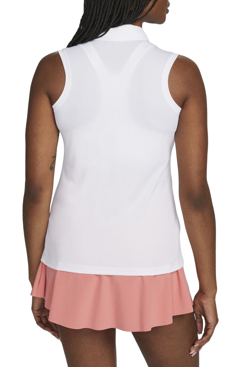 Nike Court Victory Dri-FIT Semisheer Sleeveless Polo, Alternate, color, 100 White/Black